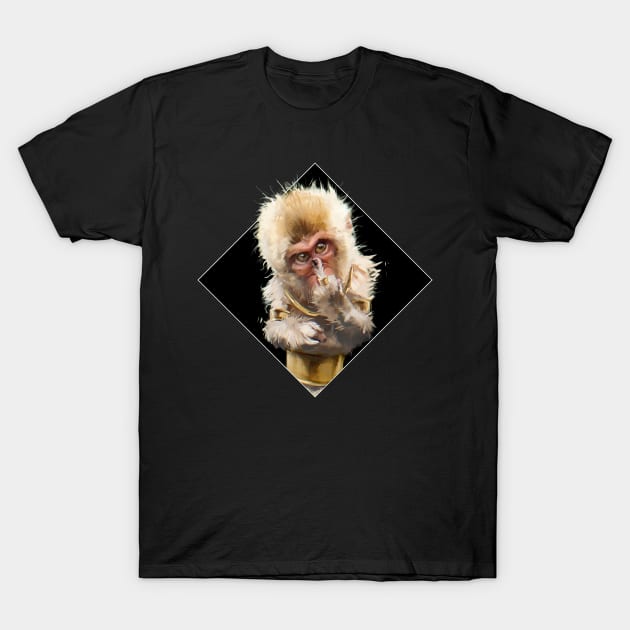 Monkey 02 T-Shirt by RamonMascaros